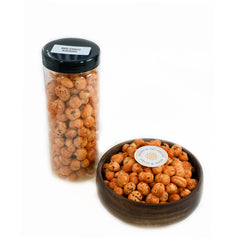 Lotus Seeds, is a popular Indian snack made from the puffed seeds of the lotus flower. Red Chilli Phool Makhana is a spicy variation flavored with red chilli powder. 