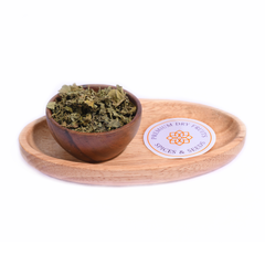 Dry Fenugreek Leaves in a Wooden Bowl - Aromatic and Flavorful Herb