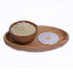 White Sesame Seeds Nylon in which the outer coating called as the husk is removed to obtain easily digestible seeds