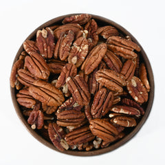 Pecan Nuts with their contoured structure, crunchy texture and buttery flavour