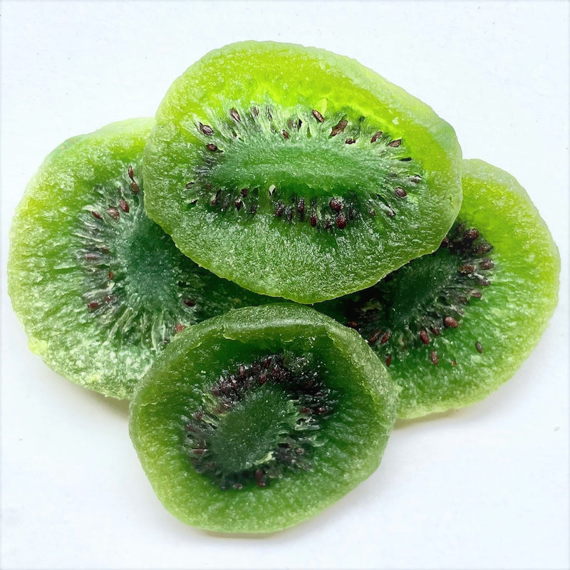 Experience the tangy sweetness of naturally Kiwi Dried Green Slices. 