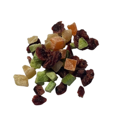 A Colourful Rasda’s Dehydrated Fruit Mix consists of Cranberry, Pineapple, Papaya, and Pomelo. A Mix of the Highest Quality of Sweet Freshness.